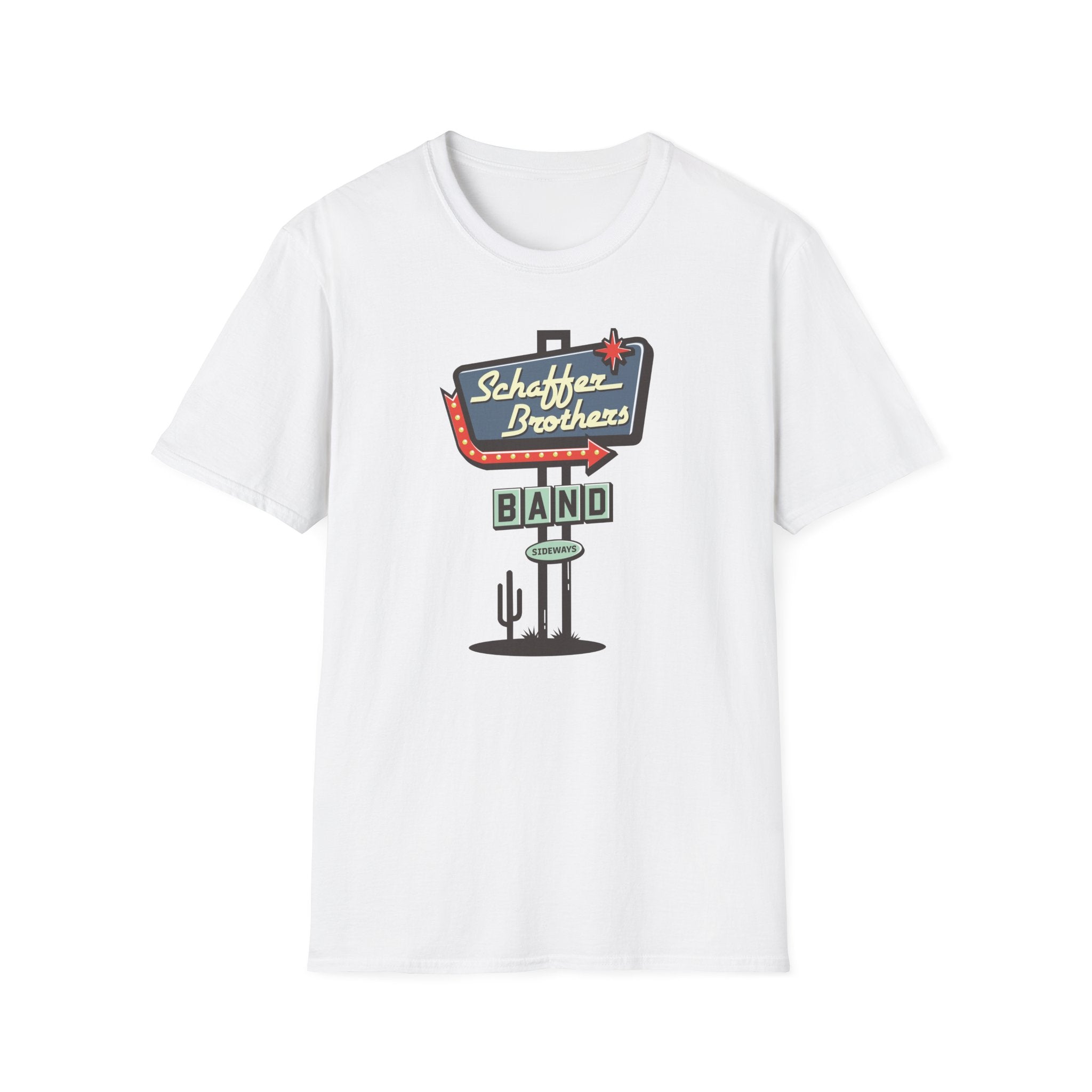 Vintage Road Sign T-Shirt - Schaffer Brothers Band - Sideways