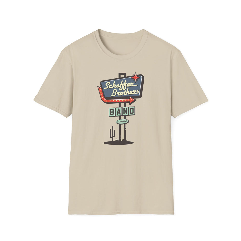 Vintage Road Sign T-Shirt - Schaffer Brothers Band - Sideways