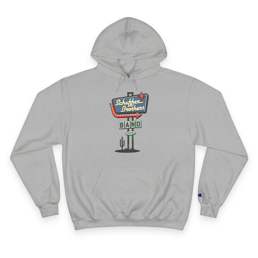 Vintage Road Sign Champion Hoodie - Schaffer Brothers Band - Sideways